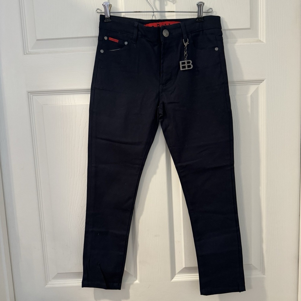 NEW Elie Balleh Girls Designer Jeans‎ size 14 Dark Wash Straight Logo $99 MSRP